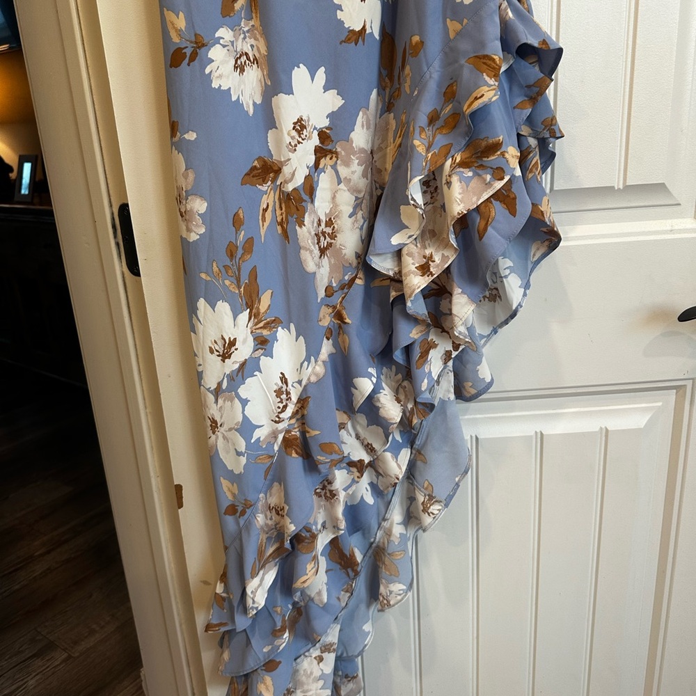 Abercrombie & Fitch Blue Floral High Low Dress - Picture 6 of 9